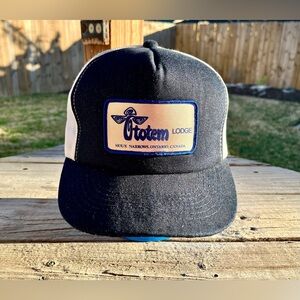 Navy and‎ White Ontario Canada Vintage Trucker Hat SnapBack